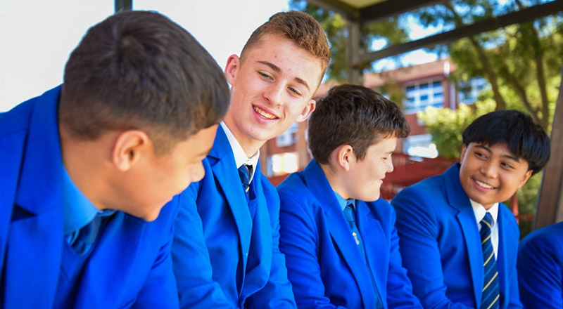 Patrician Brothers Catholic College Blacktown students on campus
