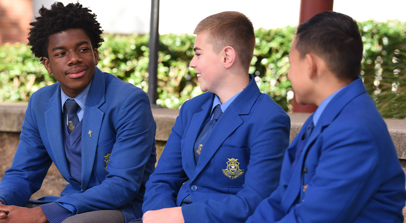 Patrician Brothers Catholic College Blacktown students talking to each other