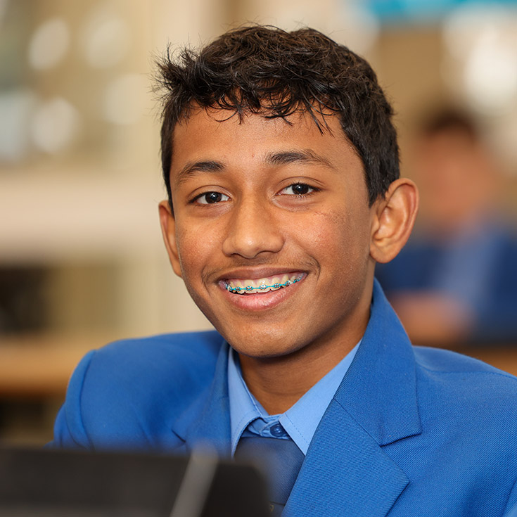 Patrician Brothers Catholic College Blacktown student smiling