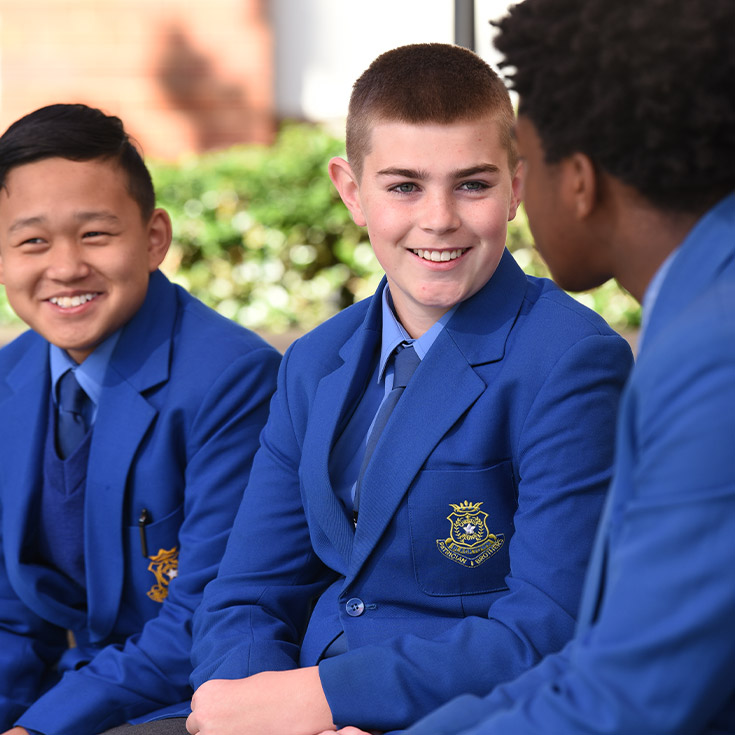 Patrician Brothers Catholic College Blacktown students sitting and talking