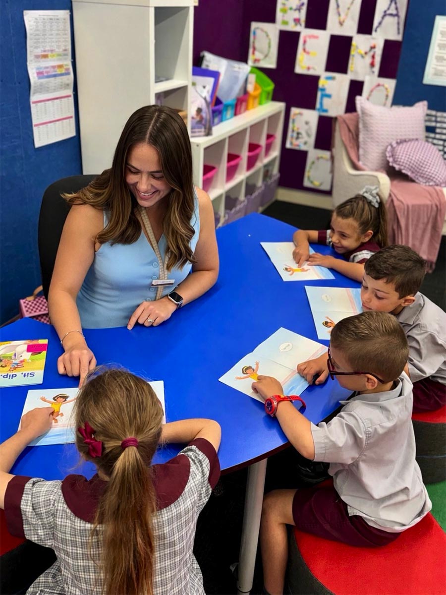 Rosie Walklate, teaching at Chisholm Catholic Primary Bligh Park